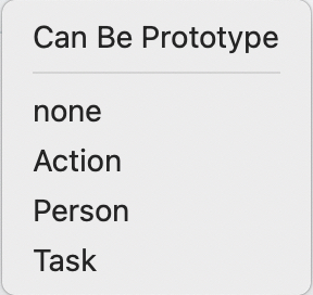 Prototype pop-up list
