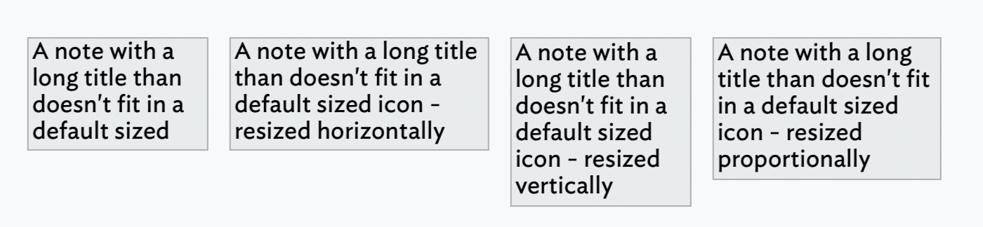 Notes accommodate titles