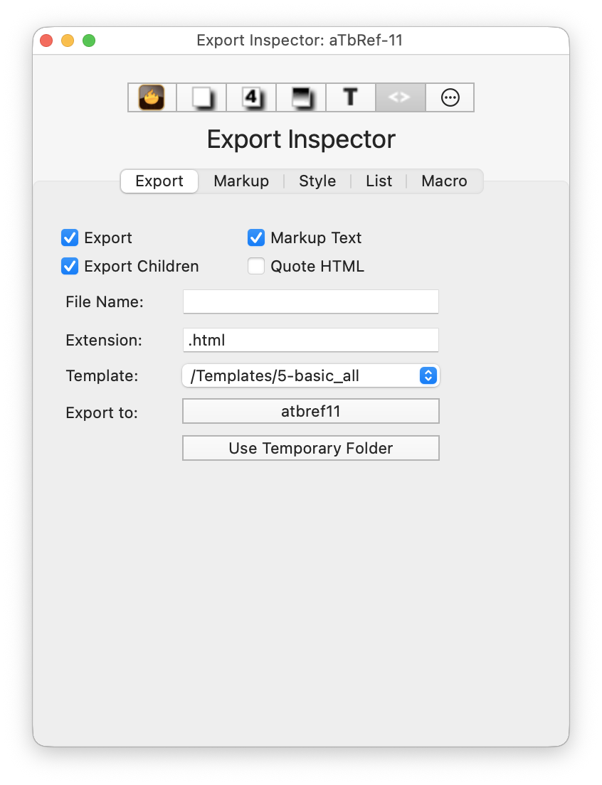 Export Inspector