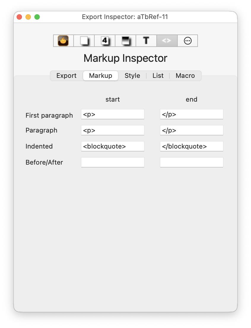Markup Inspector