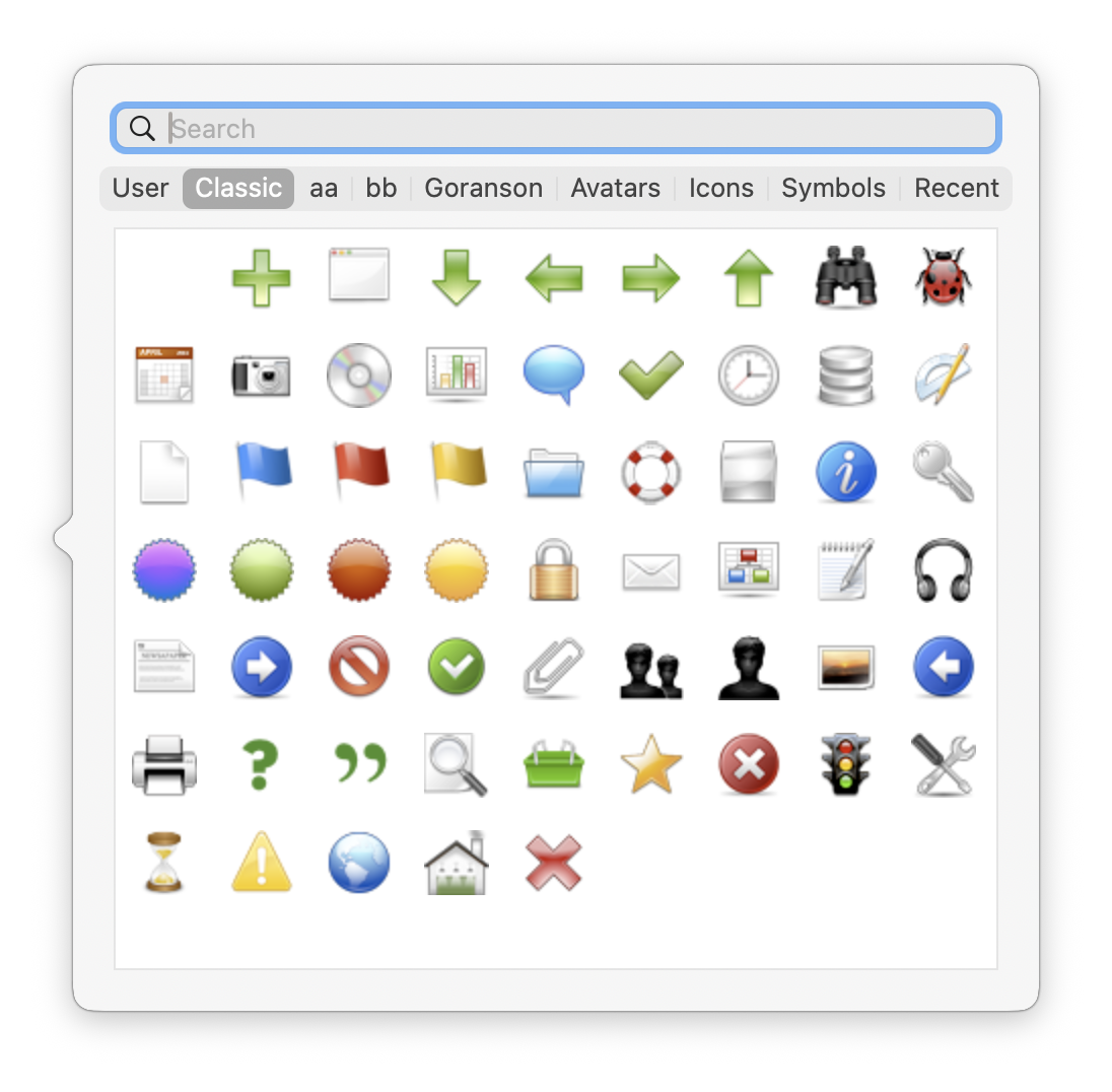 Badge pop-up picker