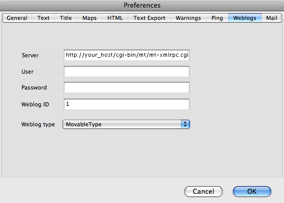 Weblogs (Document level only, pre v5.10.2)