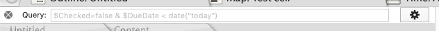 View filter toolbar