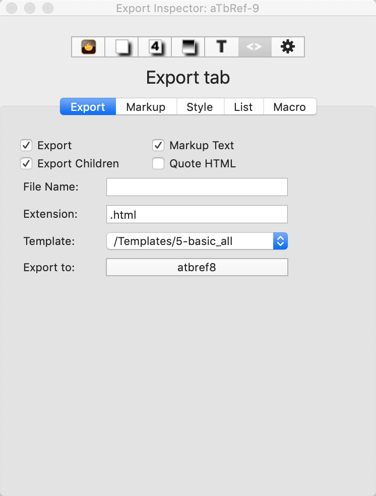 Export Inspector