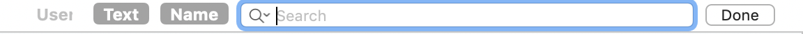 Find toolbar (view pane)