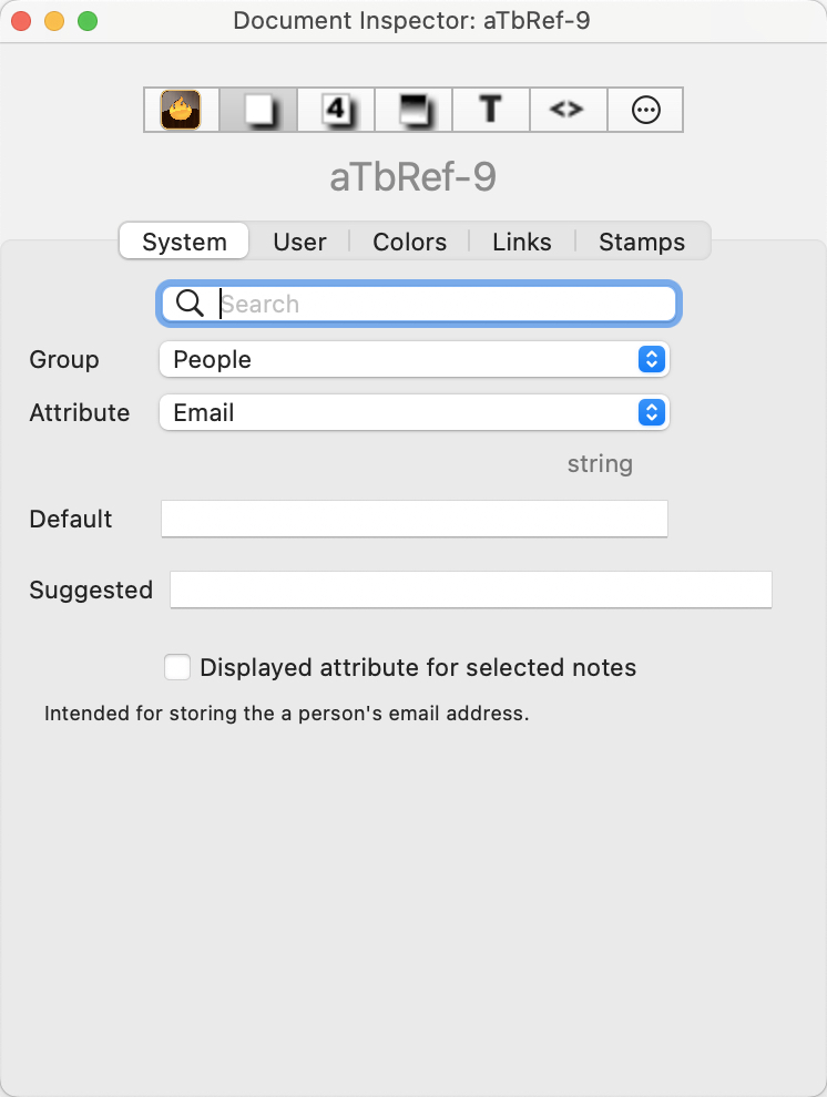 System tab