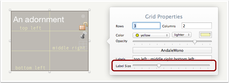 Grid - label size