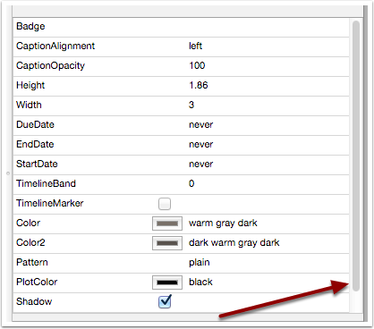 Key Attributes - scrollbars with over 15 KA