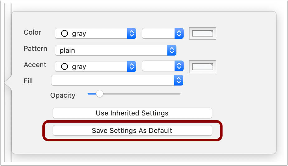 Save Settings As Default