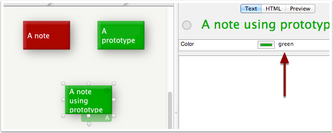 Prototype values override document defaults 